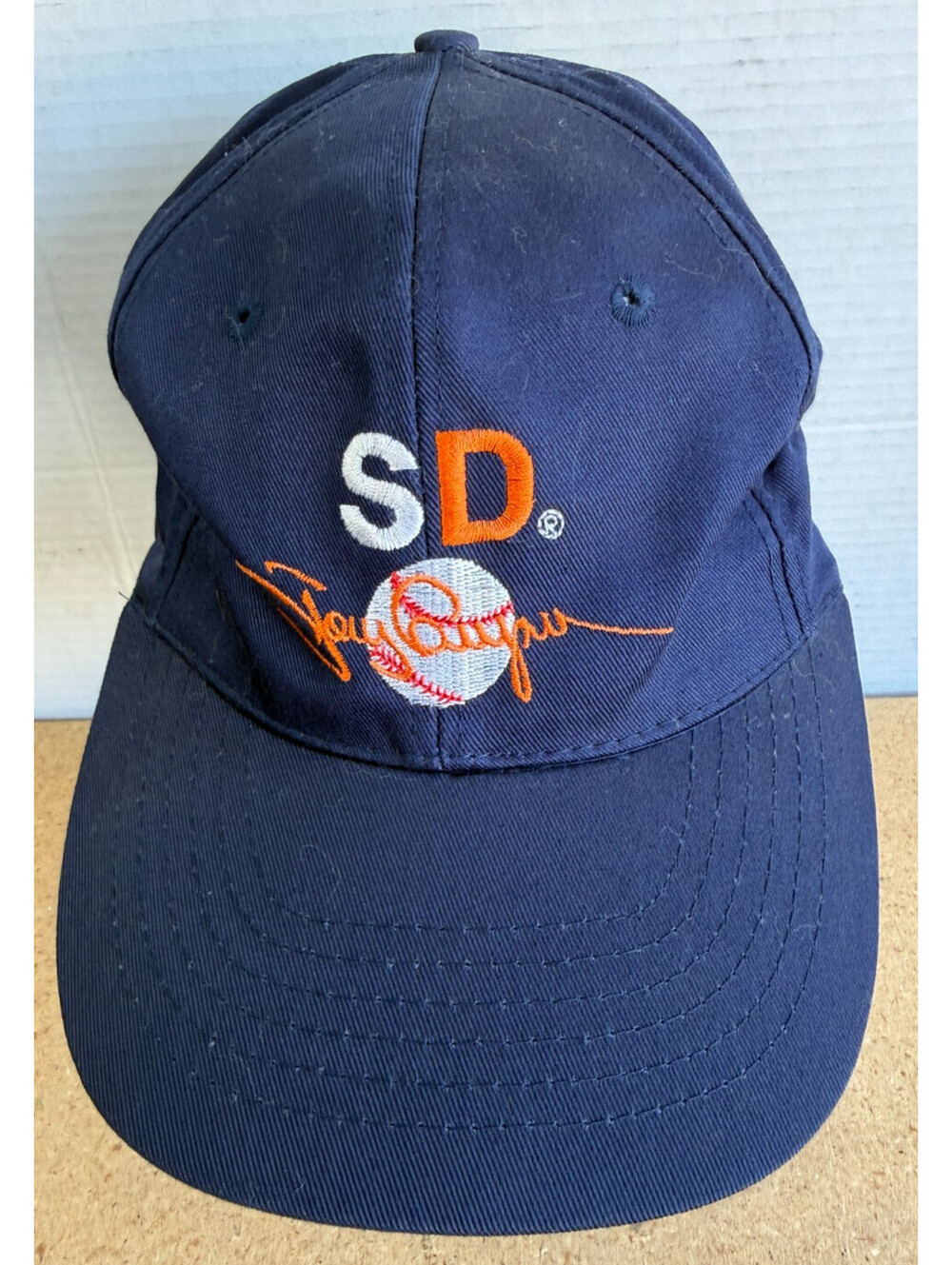 San Diego Padres Tony Gwynn Vtg Embroidered Snapback Rally's Hamburgers Hat Cap